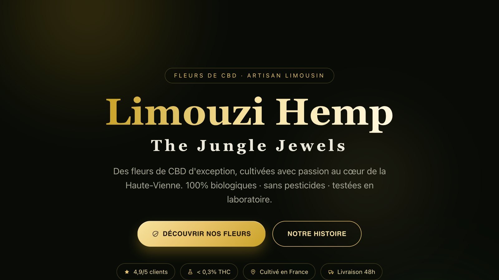Maquette de la boutique en ligne Limouzi Hemp