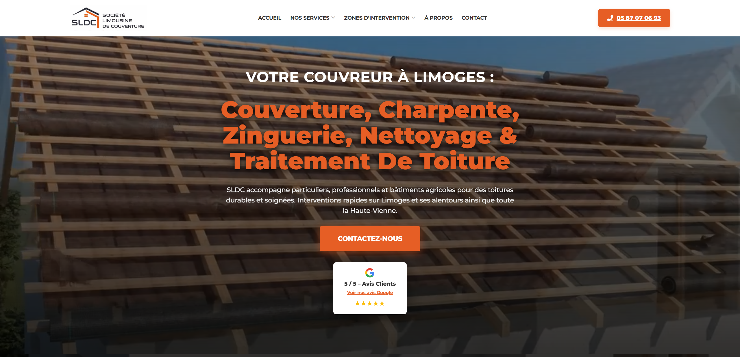 SLDC 87 - Création de site web couvreur